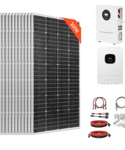 VEVOR 2400W 48V Off-Grid Solar Kit with 12x200W Monocrystalline Panels