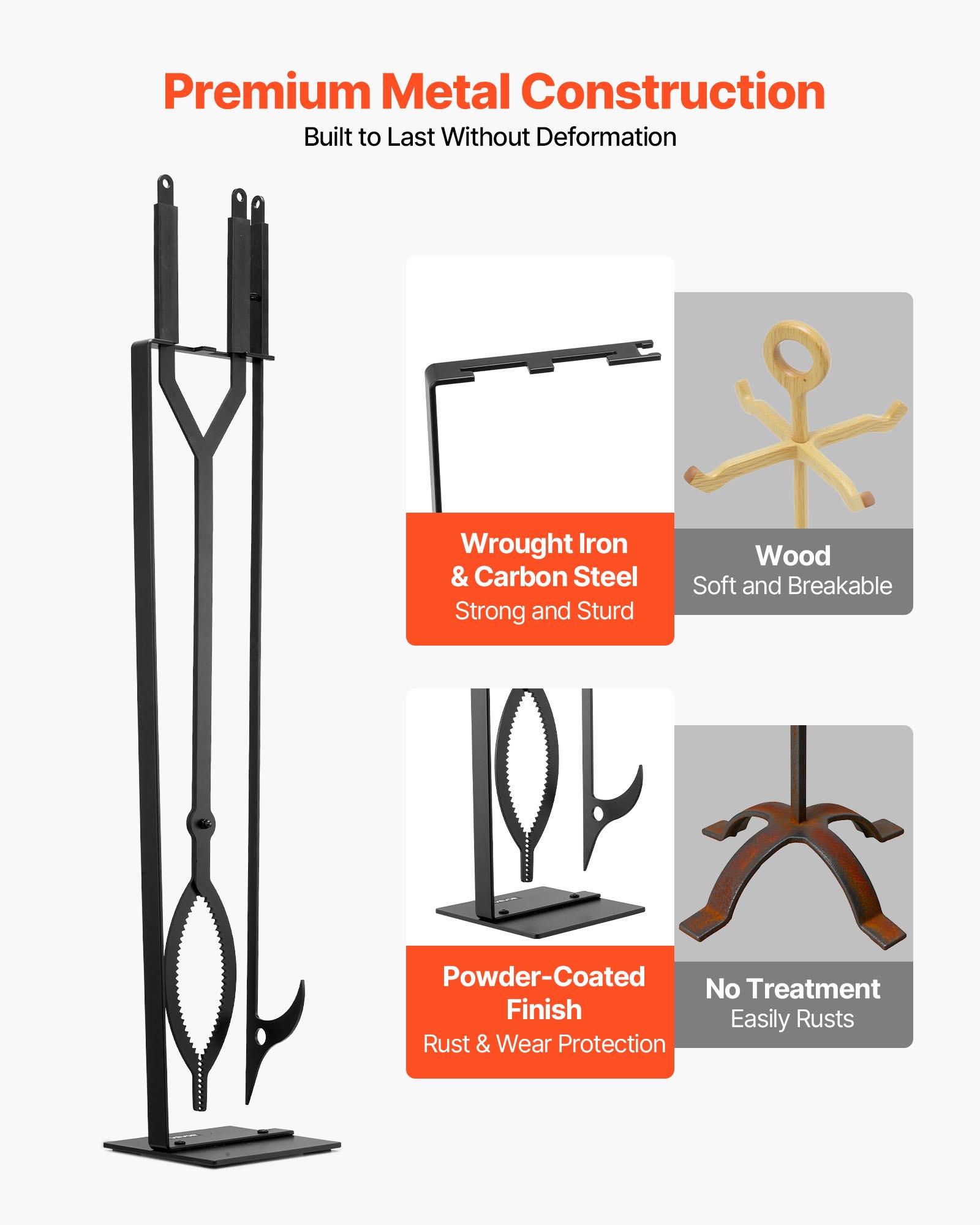 MHVRK7GLfireplacetoolsetf2 VEVORshoplv for IndoorOutdoor Fireplaces