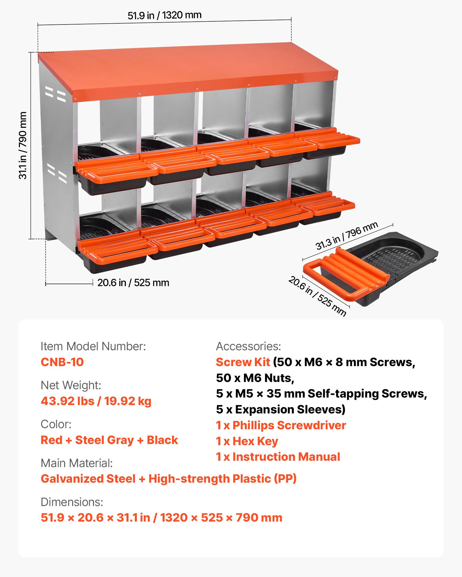 MHWZIB3Bchickennestboxf6 VEVORshoplv