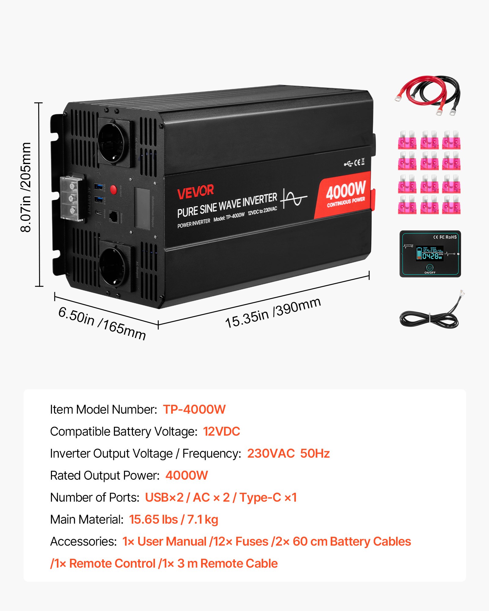 MHYEYS5Cpowerinverterukf6 VEVORshoplv Наружное использование