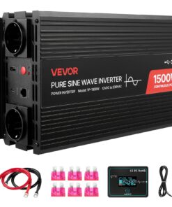 VEVOR 1500W Pure Sine Wave Inverter 12V DC to 230V AC with USB
