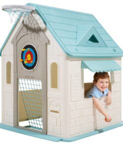 VEVOR 5-in-1 Kids Indoor Outdoor Playhouse with Slide