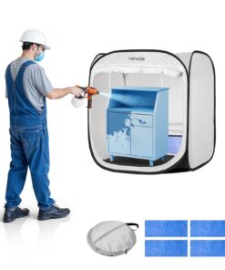 VEVOR Pop-Up Portable Spray Paint Tent 720x725x750mm with Mesh Door – Compact Booth for Models