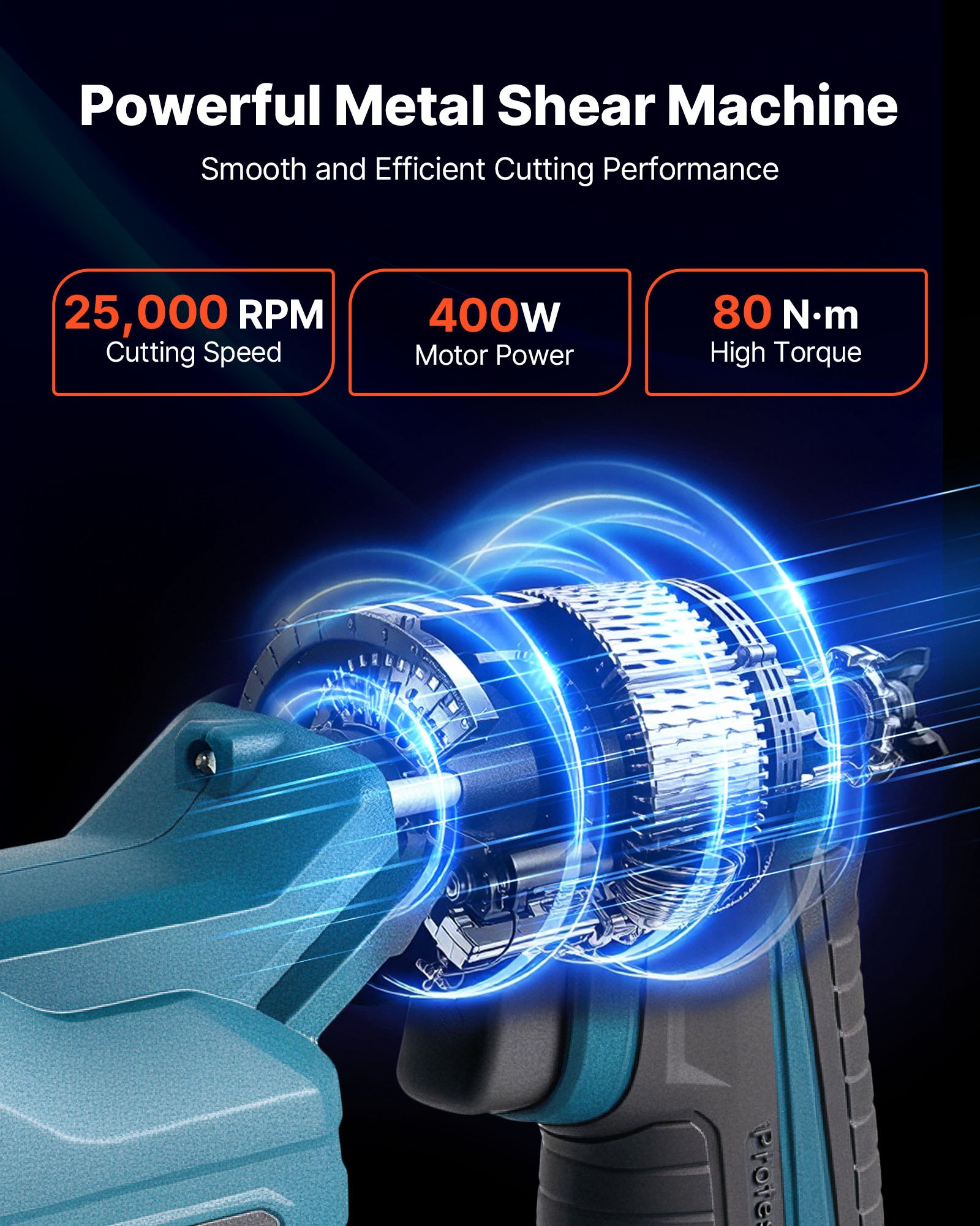 MHZUH1CVelectricmeltalshearf1 VEVORshoplv 360° Pivot Head