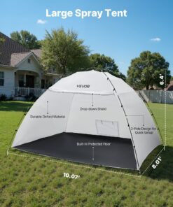 Spray Shelter with Floor & Mesh Screen for Furniture Painting