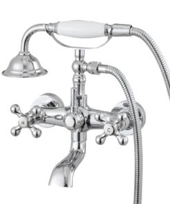 VEVOR Wall-Mounted Clawfoot Tub Faucet with Handheld Shower