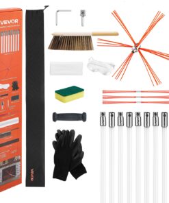 VEVOR 9m Extendable Chimney Sweep Kit with Nylon Rods