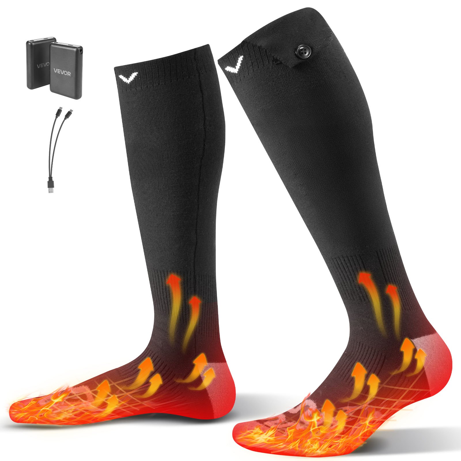 MI4C95LWheatedsocksm10012 VEVORshoplv VEVOR Electric Heated Socks with 10000mAh Battery