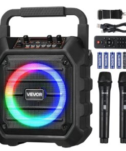 VEVOR 20W Portable Bluetooth Karaoke Speaker with 6.5" Subwoofer