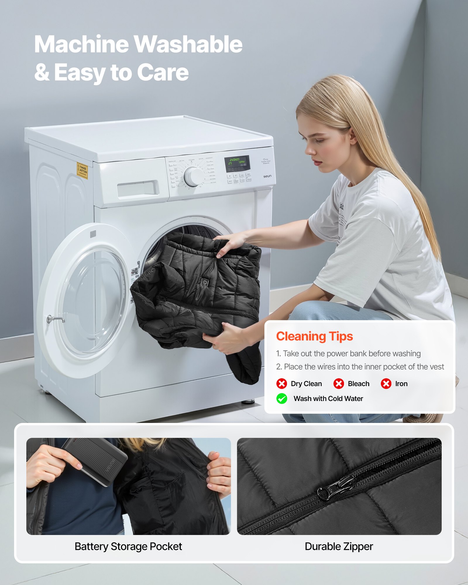 MI4CA99Fheatedvestf4 VEVORshoplv Размер M