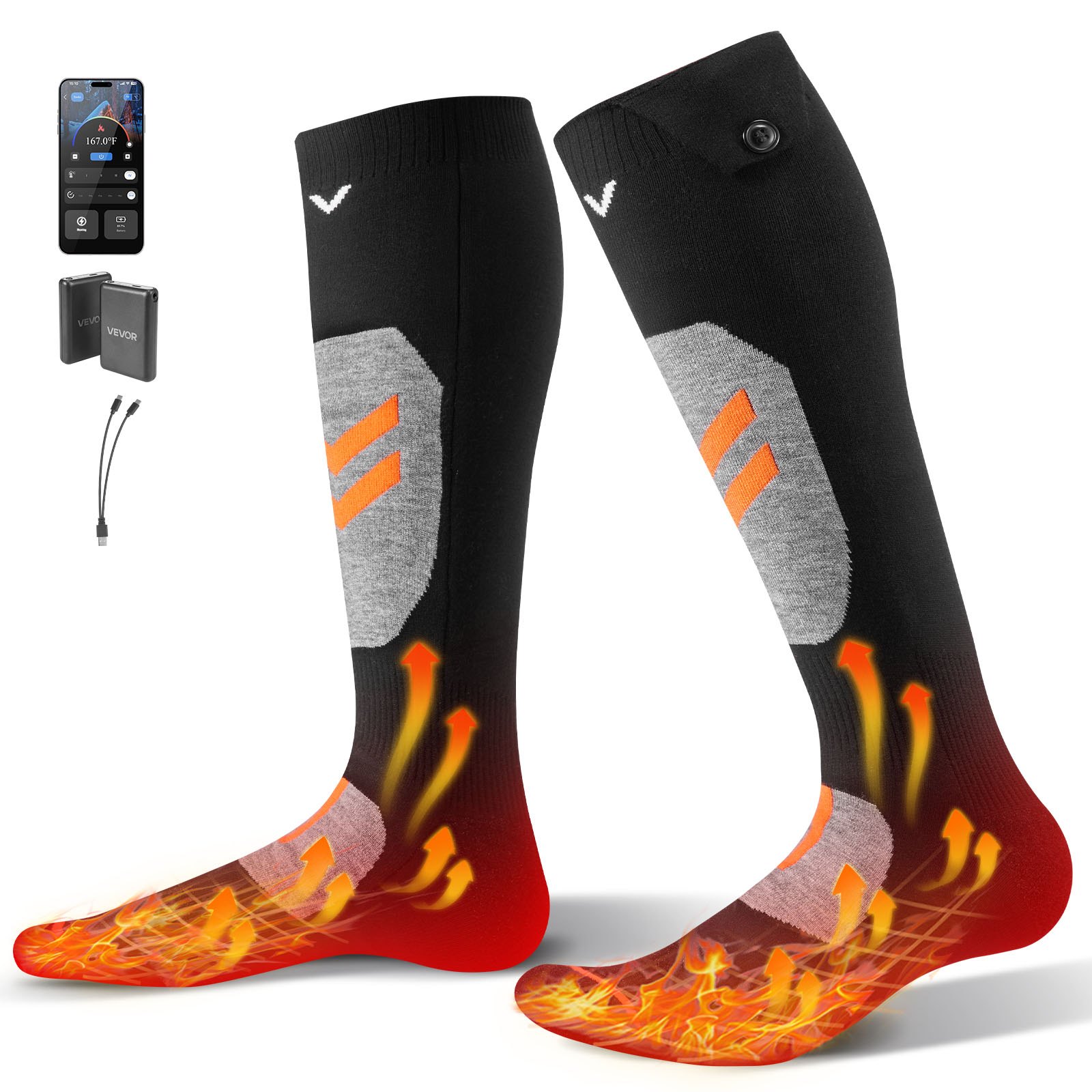 MI4CAWQLheatedsocksm10012 VEVORshoplv VEVOR Heated Socks Small