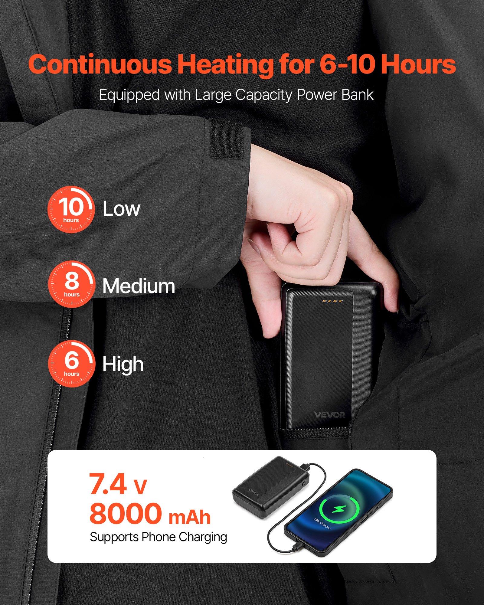 MI4CD6UPheatedjacketf2 VEVORshoplv Waterproof Windproof Softshell Coat