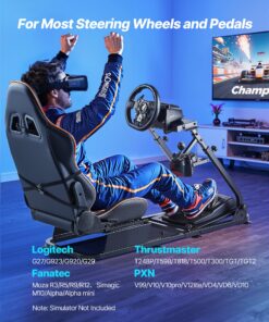 Heavy-Duty Adjustable Simulator Cockpit for Logitech