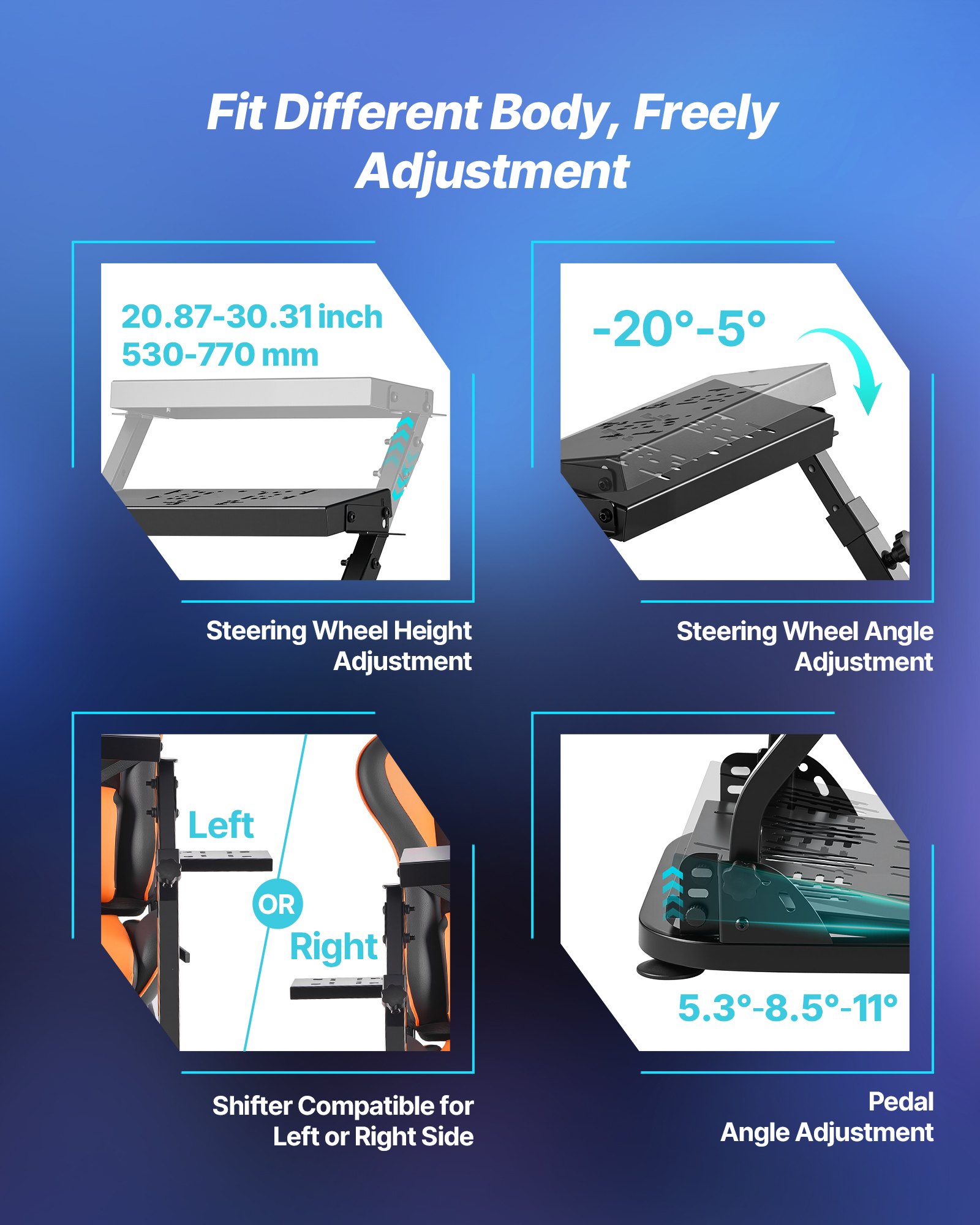MI5K9RT9racingwheelstandf3 VEVORshoplv Fanatec