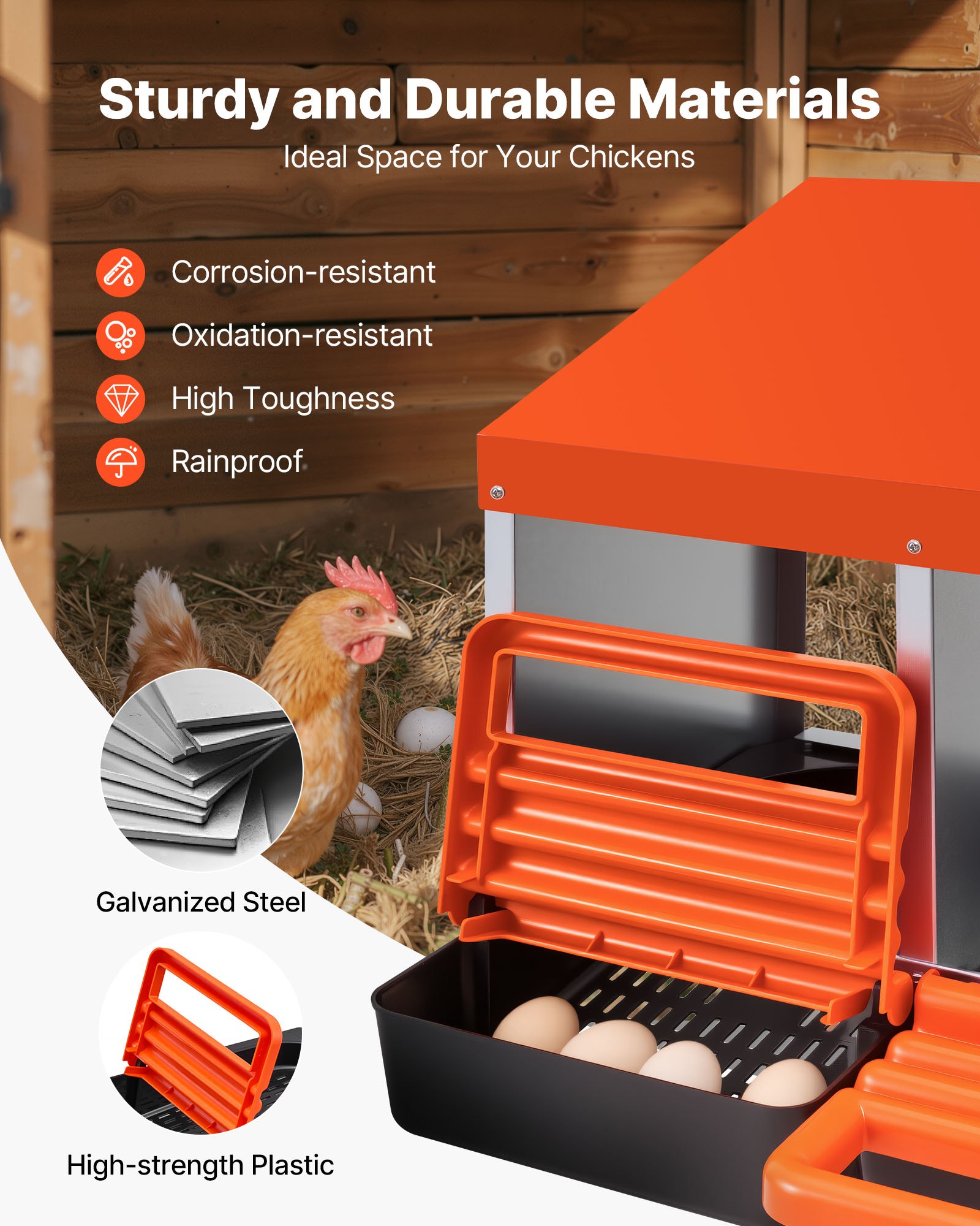 MI6ZPGD5chickennestboxf2 VEVORshoplv Roll Out Egg Box with Lids