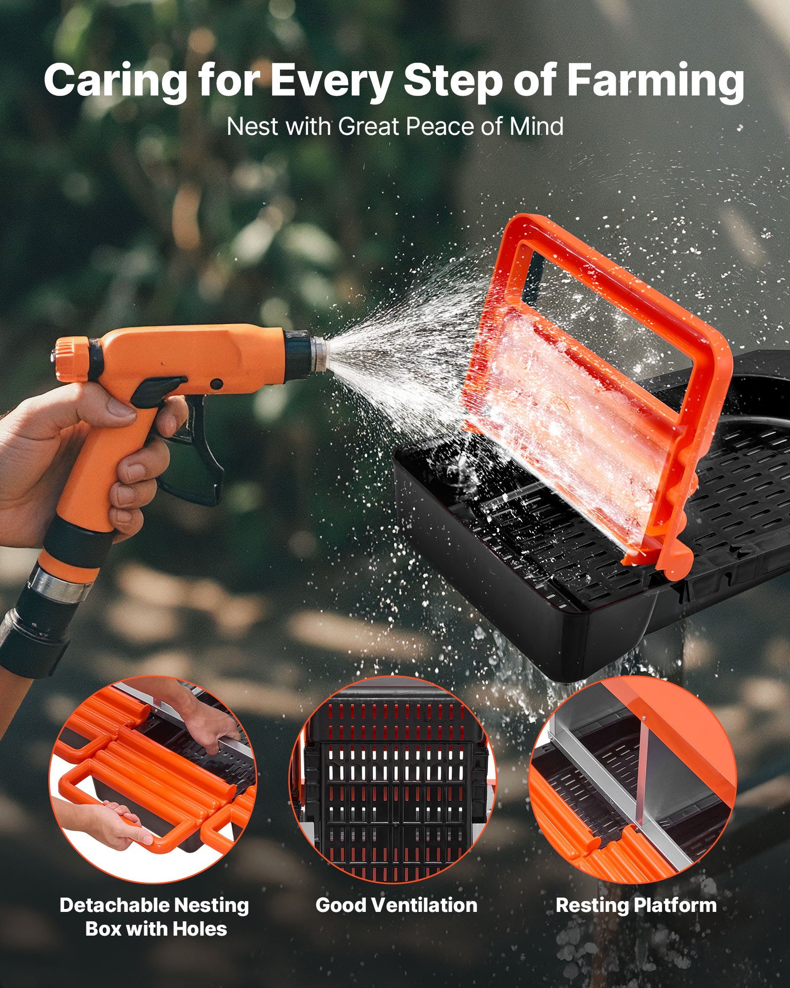 MI6ZPGD5chickennestboxf5 VEVORshoplv Легко Моется