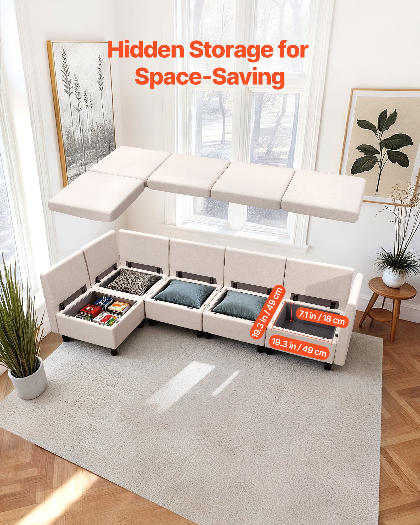 MI6ZQ51Rmodularsofaf2 VEVORshoplv Каркас из цельного дерева