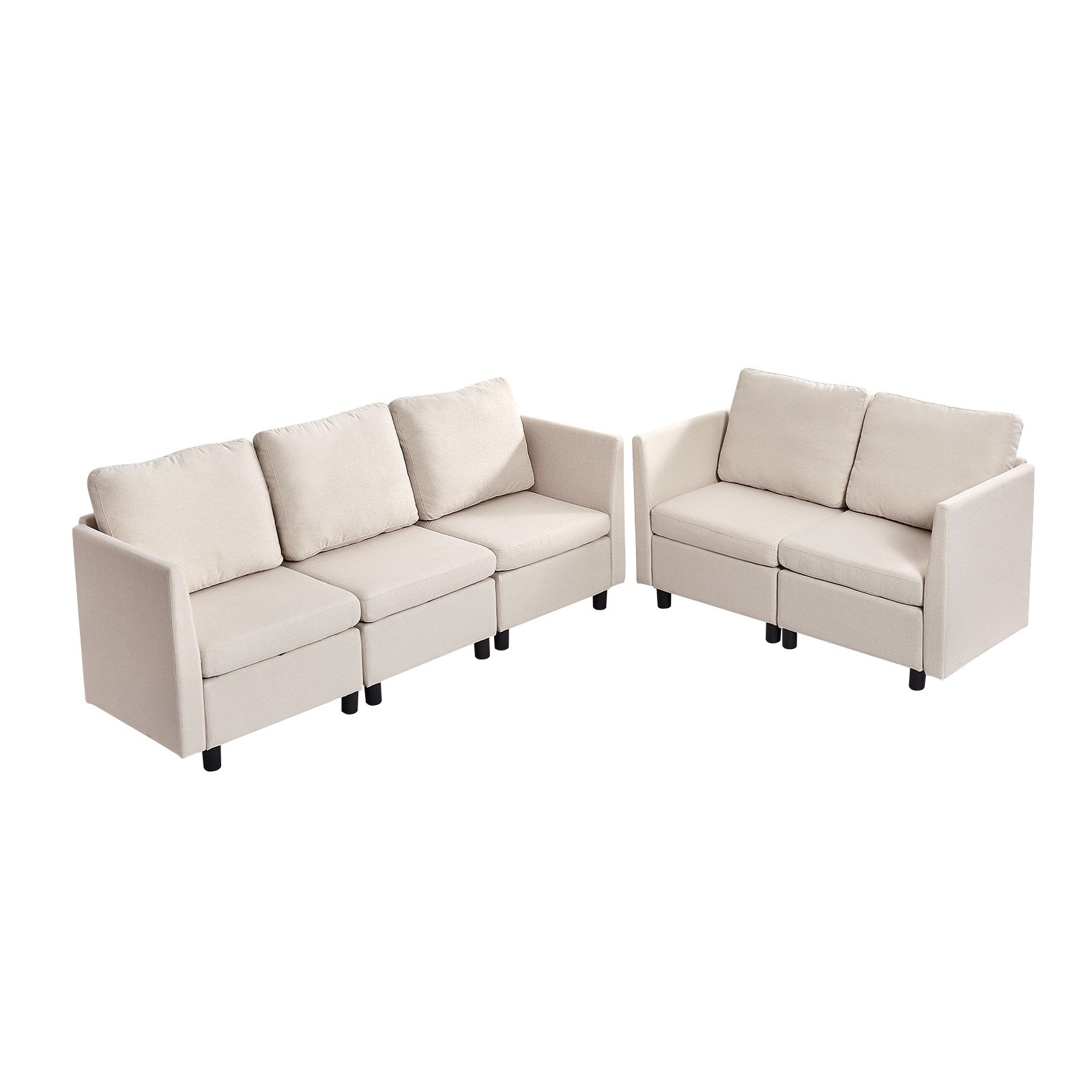 MI6ZQ51Rmodularsofam10012 VEVORshoplv VEVOR 5 Seater Modular Sofa with Hidden Storage