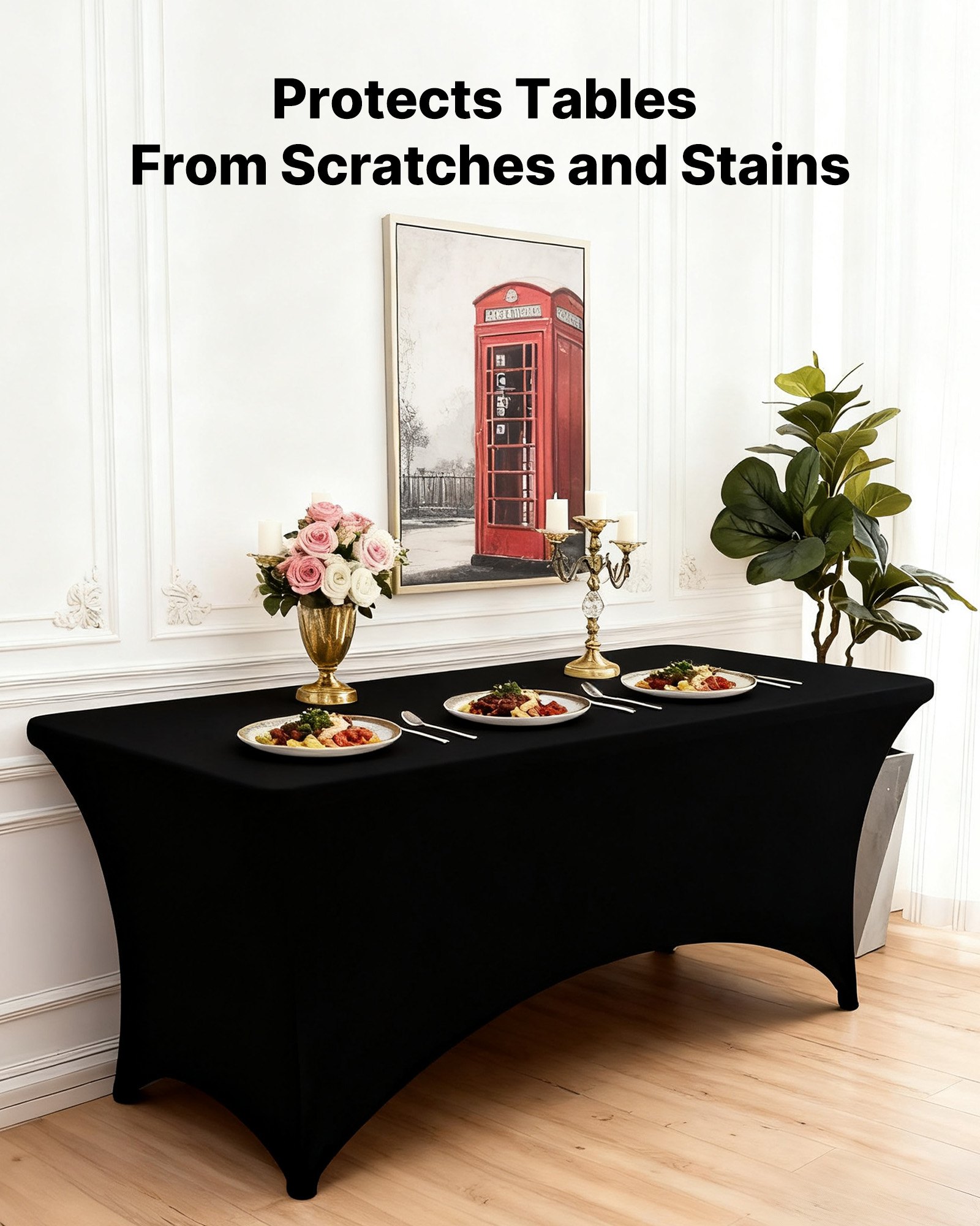 MI6ZQWWDtablecoverf1 VEVORshoplv Stretch Washable Covers for Events Banquets