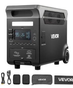 VEVOR 3600W 3840Wh Portable Power Station with Expandable LiFePO4 Battery