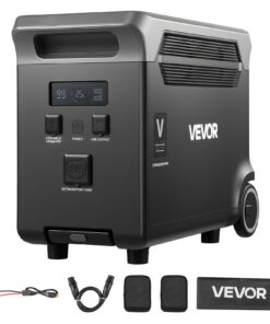VEVOR 3840Wh LiFePO4 Expansion Battery with 3 Output Ports for Portable Power Station – Backup for Home