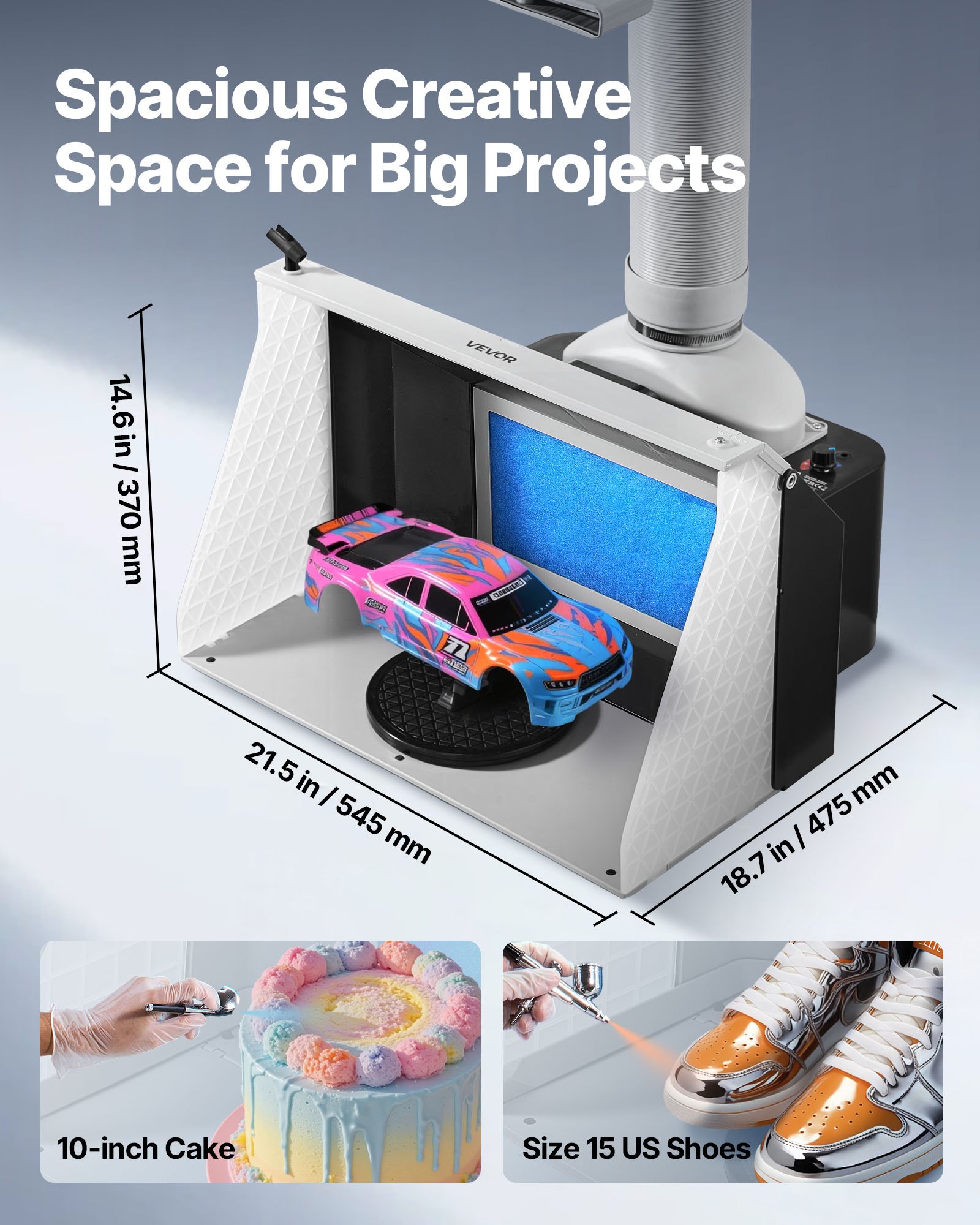 MI7FRHIWairbrushboothf5 VEVORshoplv Cakes