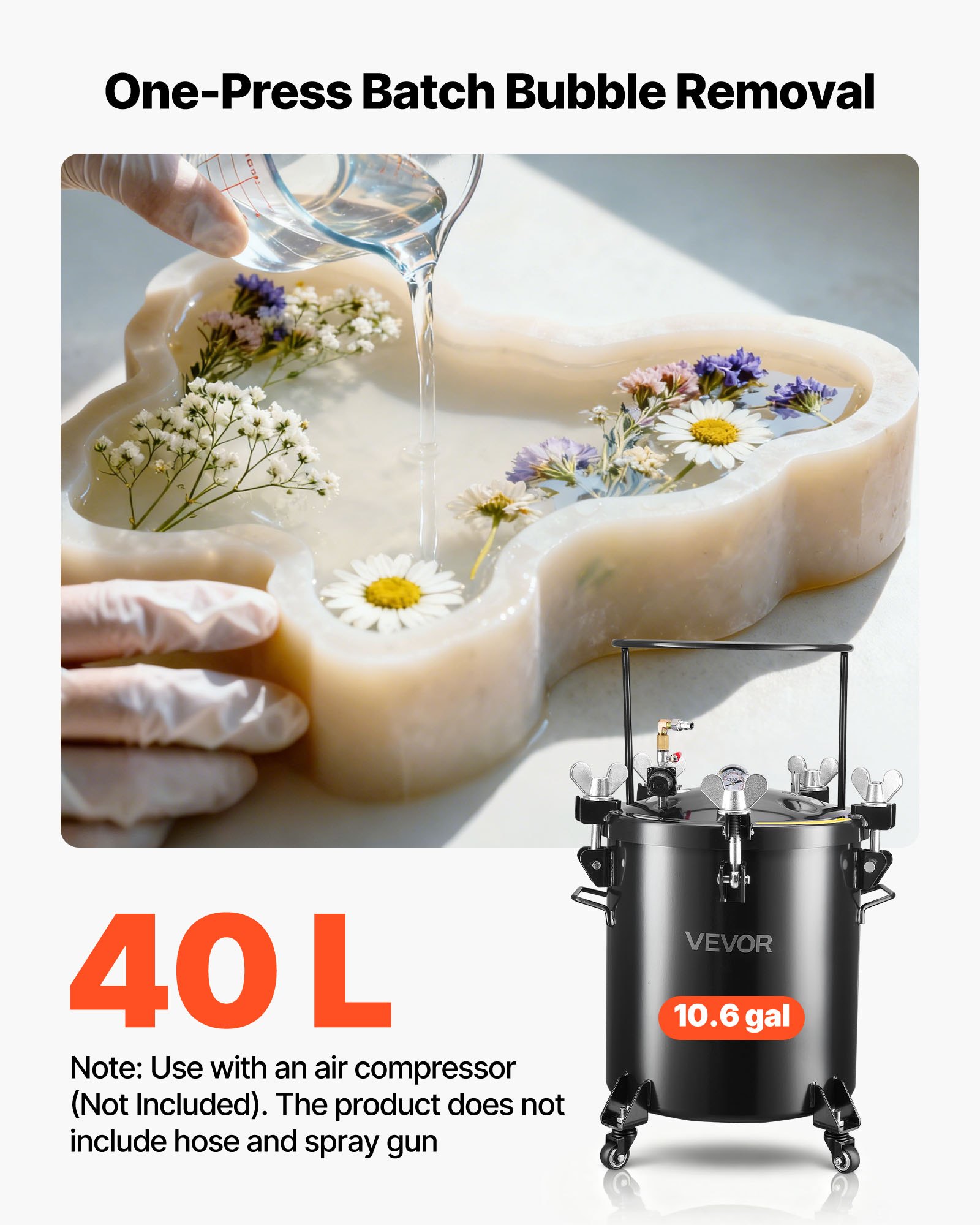 MIB9ZT8Ipressurepotpainttankf1 VEVORshoplv Регулируемое Давление