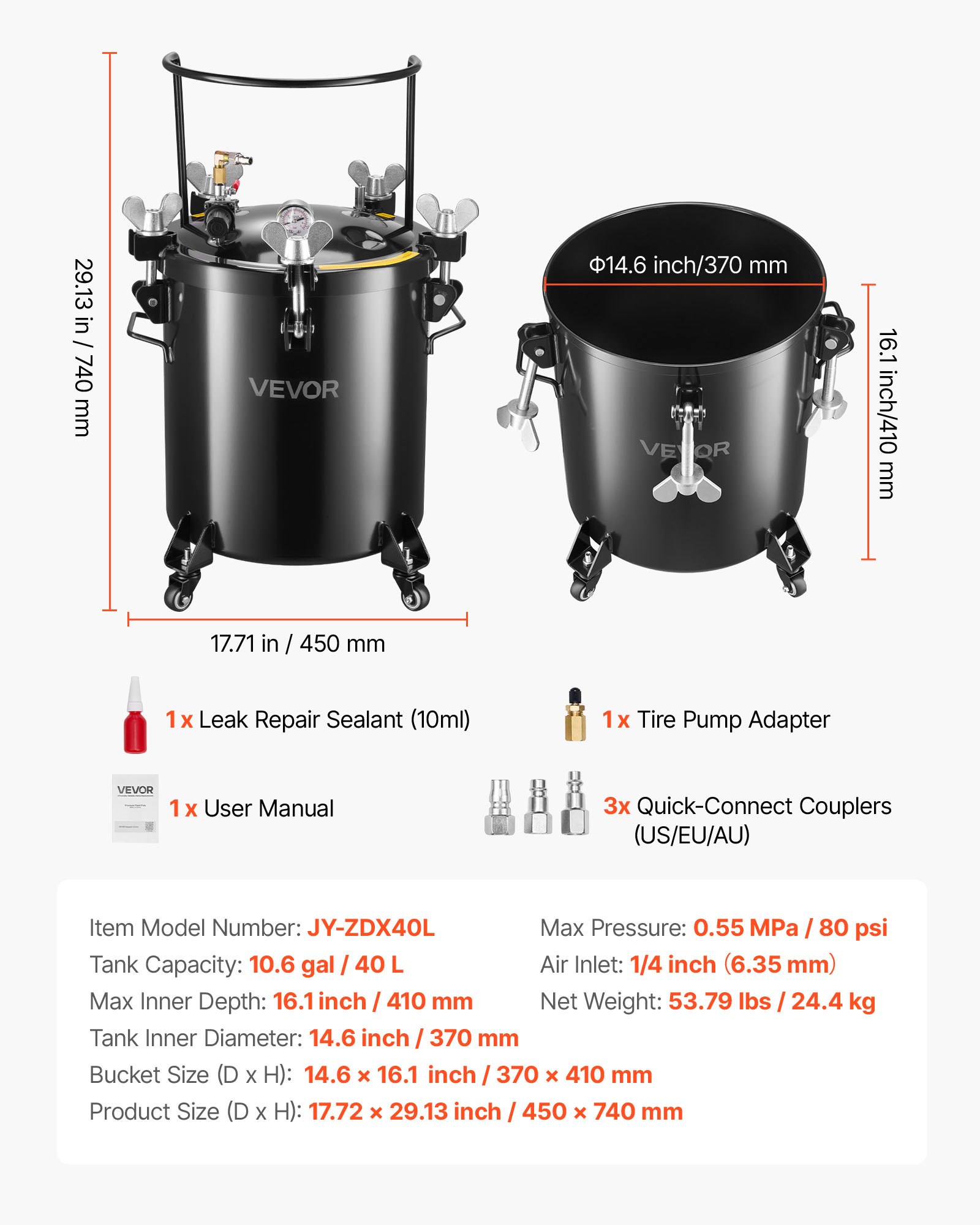 MIB9ZT8Ipressurepotpainttankf6 VEVORshoplv