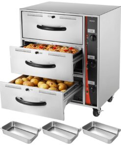 VEVOR Commercial 3-Drawer Electric Food Warmer