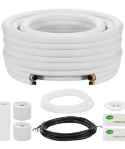 VEVOR 15.2m Mini Split AC Line Set with 6.4 & 9.5mm Copper Tubes