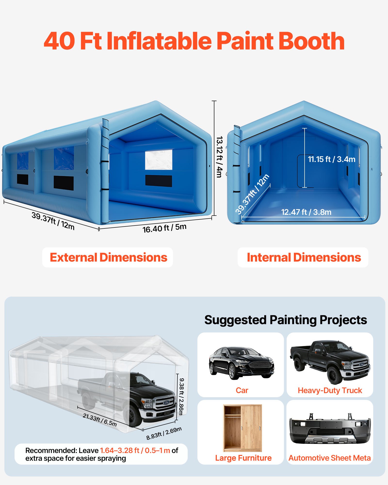 MICX384Minflatablepaintboothf1 VEVORshoplv Air Filter