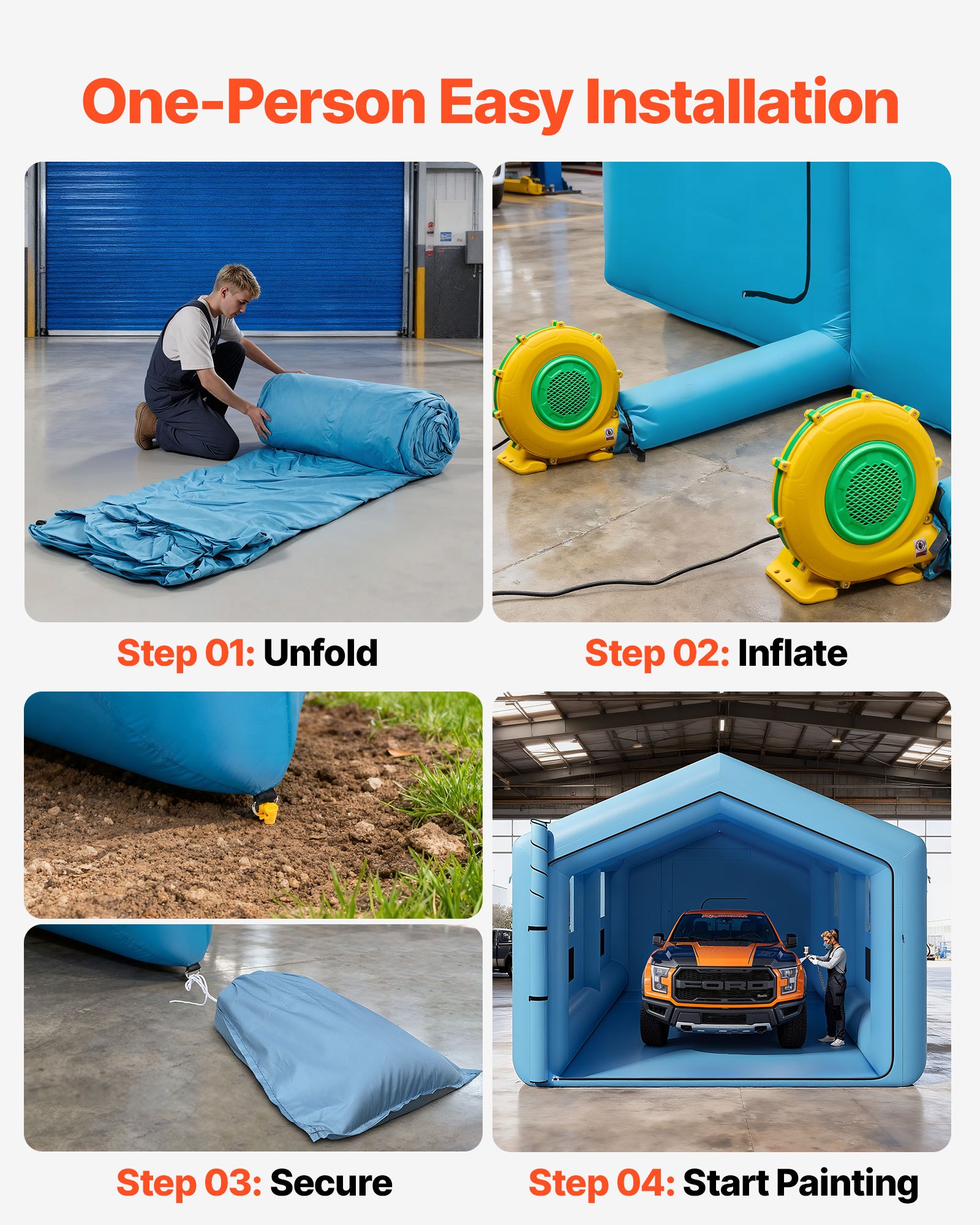 MICX384Minflatablepaintboothf4 VEVORshoplv Мебель