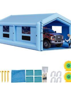 VEVOR Inflatable Paint Spray Booth 12x5x4 m with 950W + 1100W Blowers