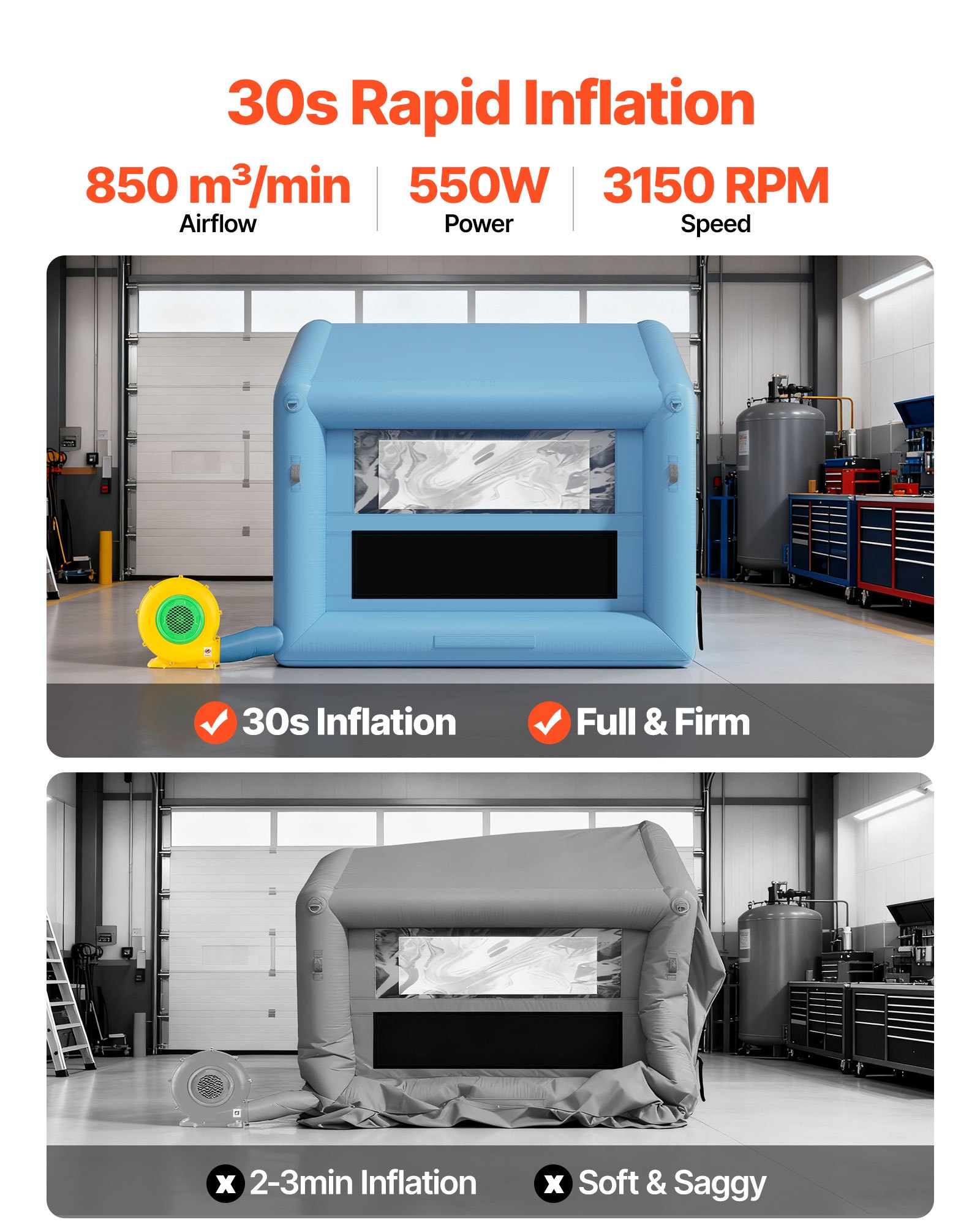 MICX3TV6inflatablepaintboothf3 VEVORshoplv Motorcycle Painting