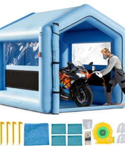VEVOR 3x2.5x2.5m Inflatable Paint Booth with 550W Blower & Air Filter