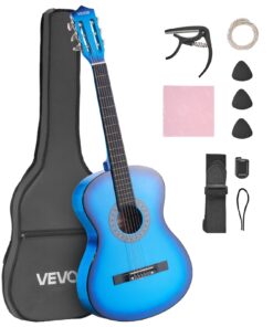 VEVOR 960 mm Blue Classical Guitar Starter Kit for Beginners with Nylon Strings
