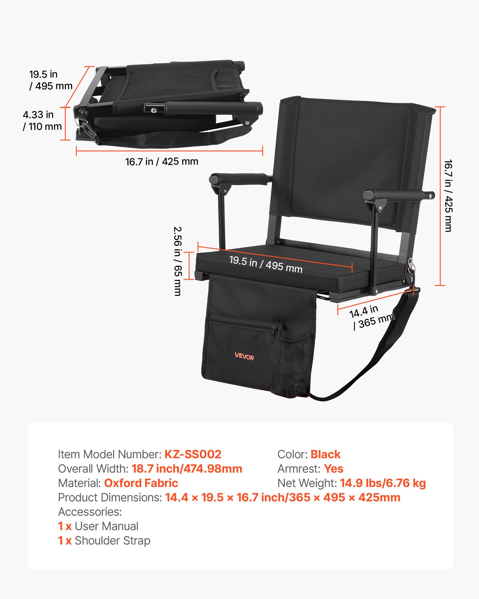 MIDF8FL3stadiumseatf6 VEVORshoplv