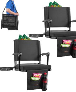 VEVOR 2PCS Portable Stadium Seats with Armrests