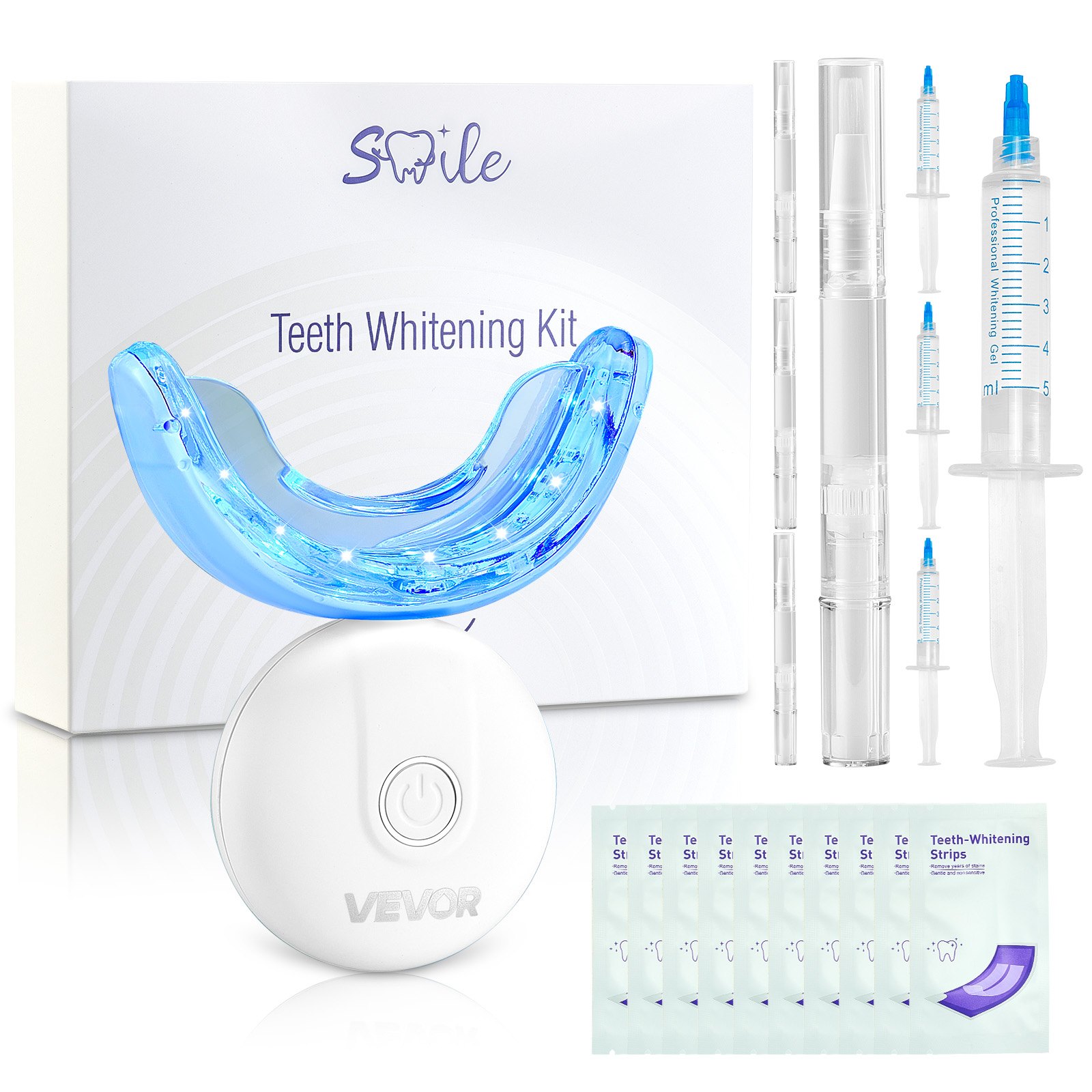 MIDF8S9Wteethwhiteningkitm10012 VEVORshoplv VEVOR Wireless LED Teeth Whitening Kit 32 LED Lights