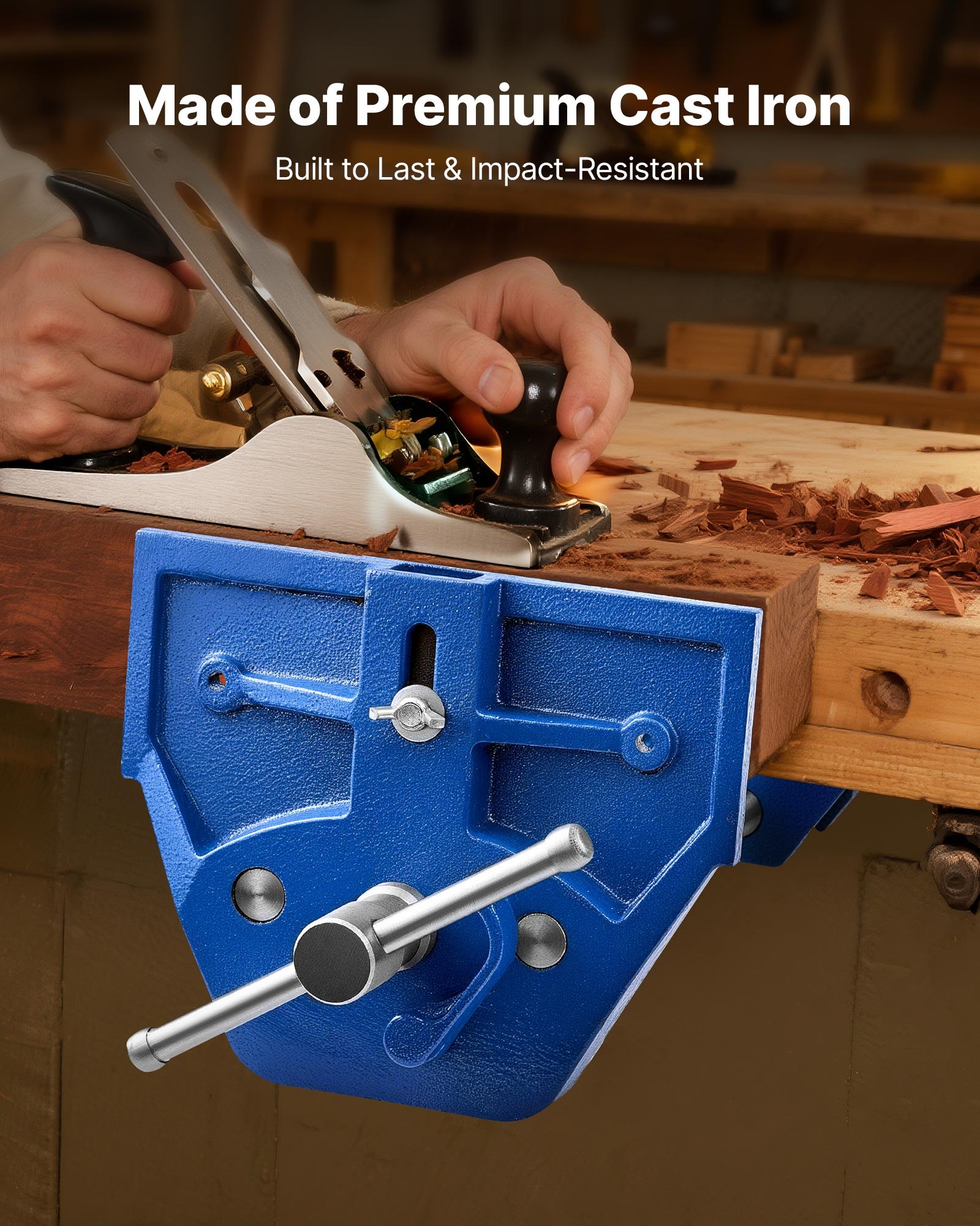 MIDF9IJSbenchvisef2 VEVORshoplv Cast Iron Bench Clamp for Drilling Carpentry