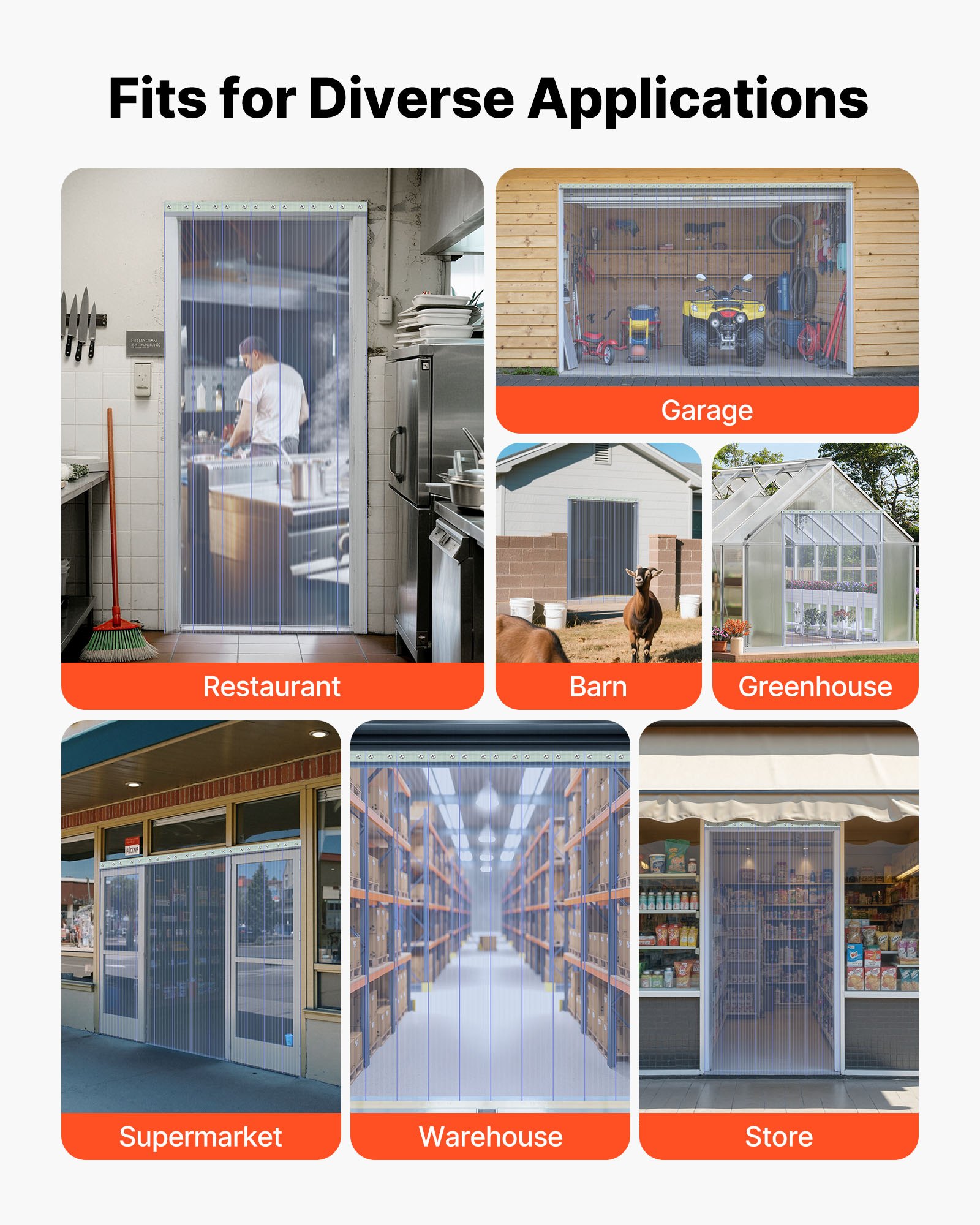 MIE510I9stripcurtainf2 VEVORshoplv Freezer Door Strip for Warehouse