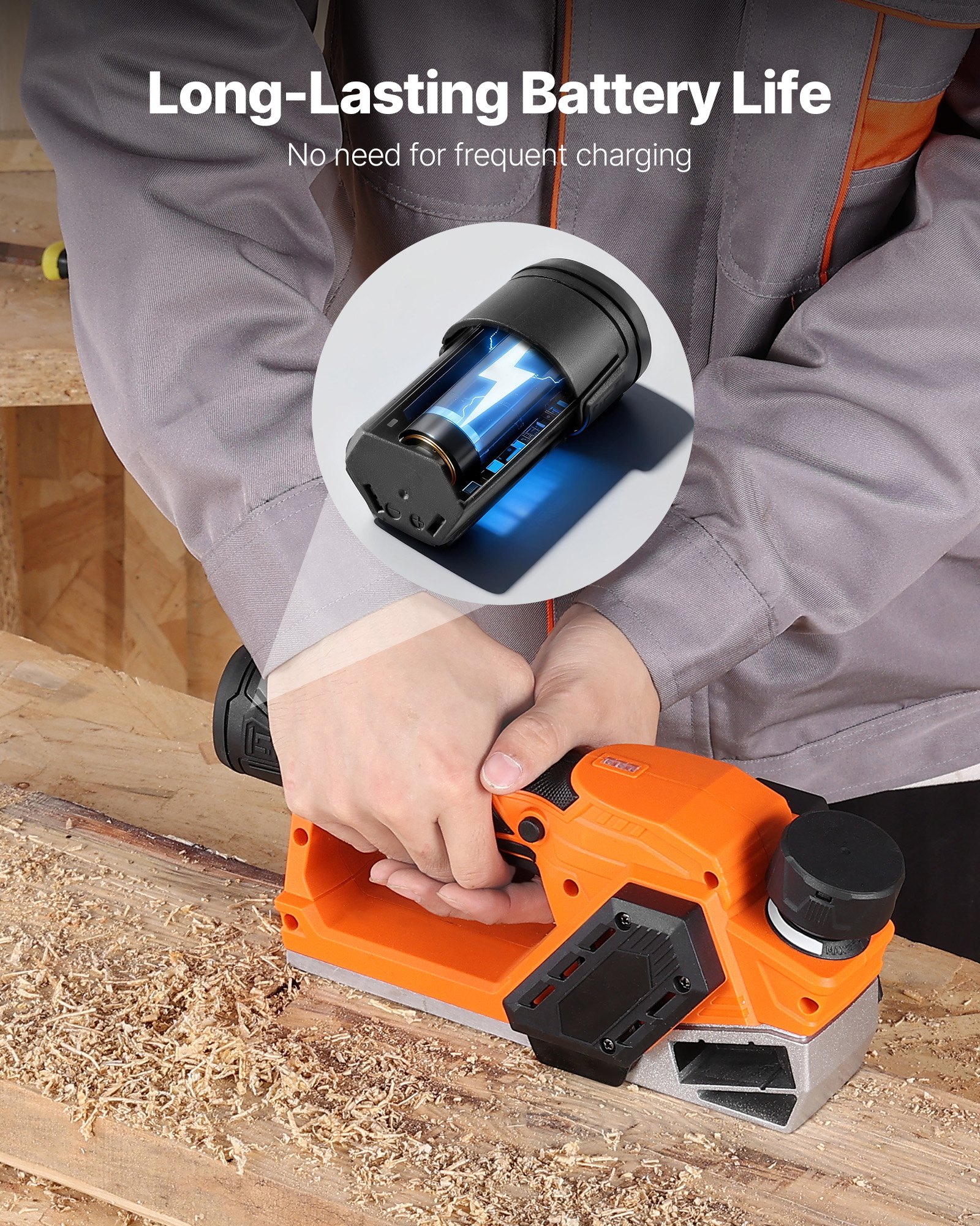 MIEUPA1Hbatterypackf2 VEVORshoplv for Cordless Planer