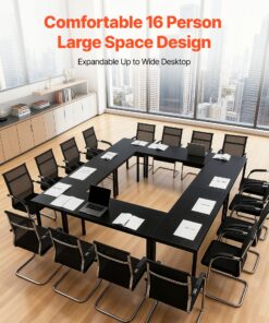 1400 mm Modern Office Meeting Desk with Metal Legs