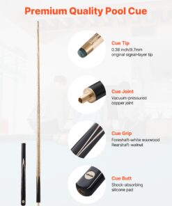 Extension Rod & Case – 538g Solid Wood Pool Cue for Beginners