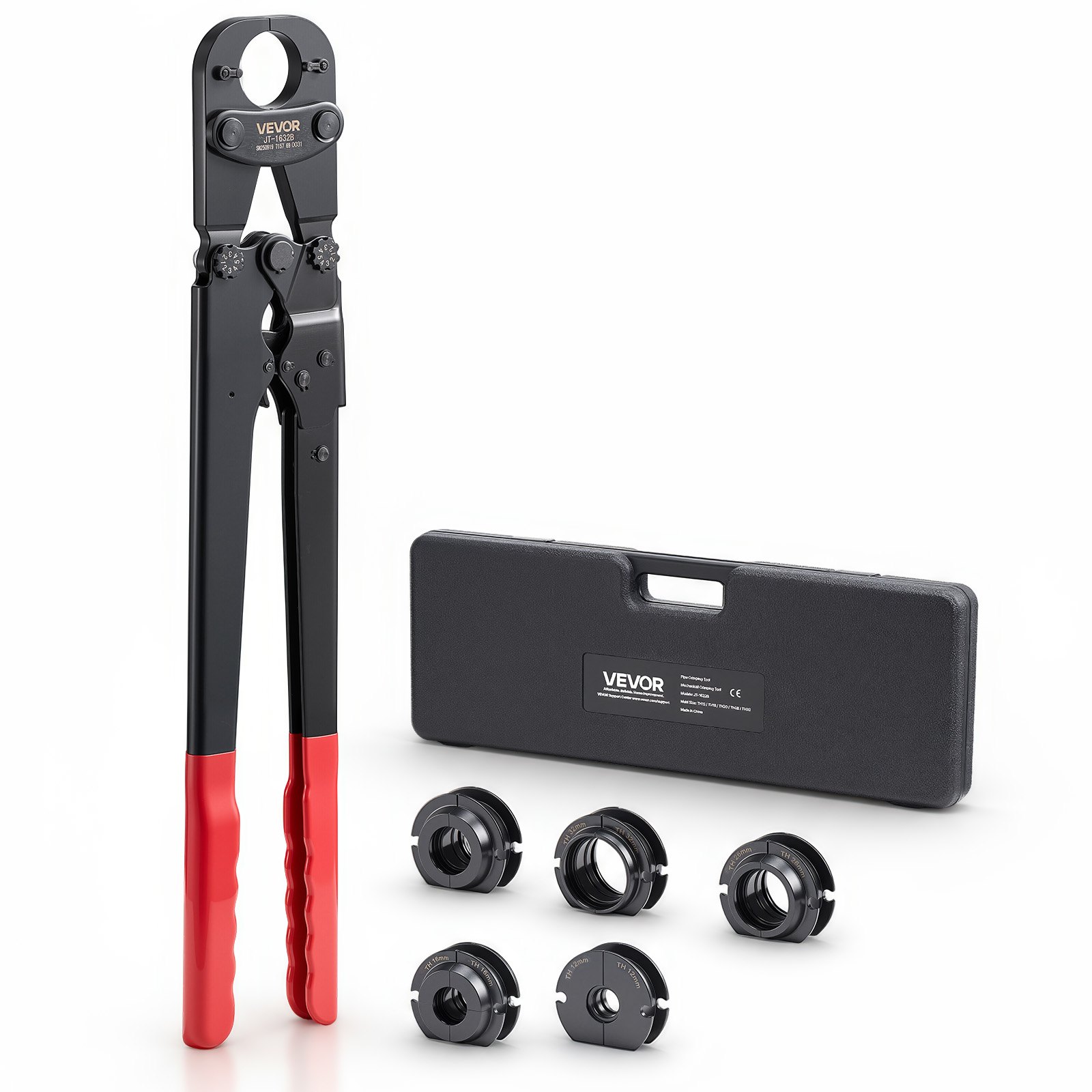 MIG0JA04pipecrimpingtoolm10012 VEVORshoplv VEVOR Pipe Crimping Tool Kit for PEX Alu Plastic Pipes