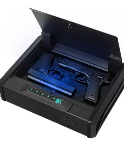 VEVOR Heavy-Duty Biometric Pistol Safe for 2 Handguns & Magazines – 3-Way Access