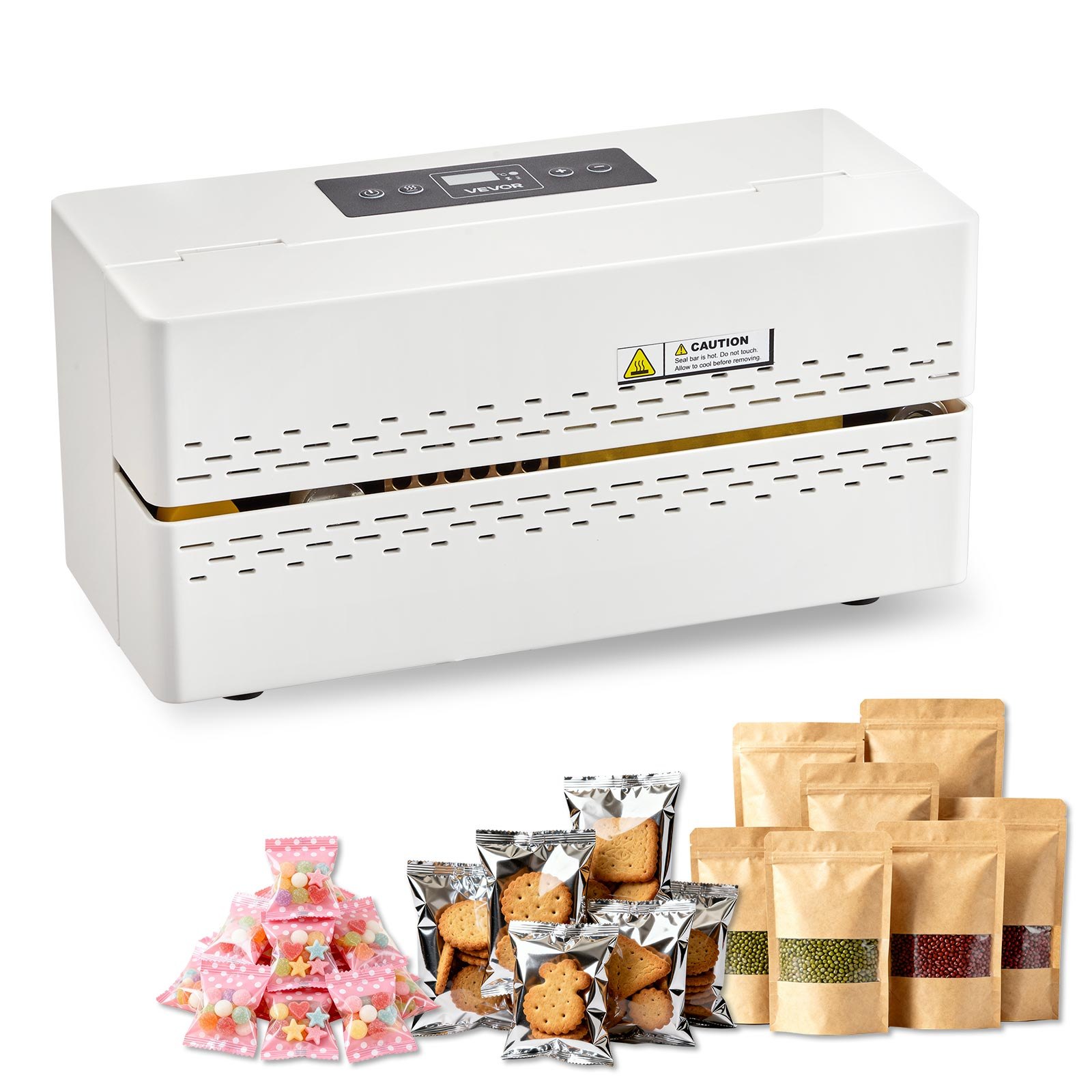 MIGA53YOcontinuoussealingmachineukm10012 VEVORshoplv VEVOR Automatic Band Sealer 812 mm Seal Width