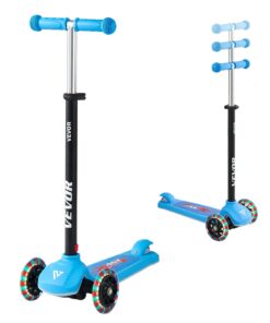 VEVOR 3-Wheel Kids Kick Scooter with Light-Up Wheels