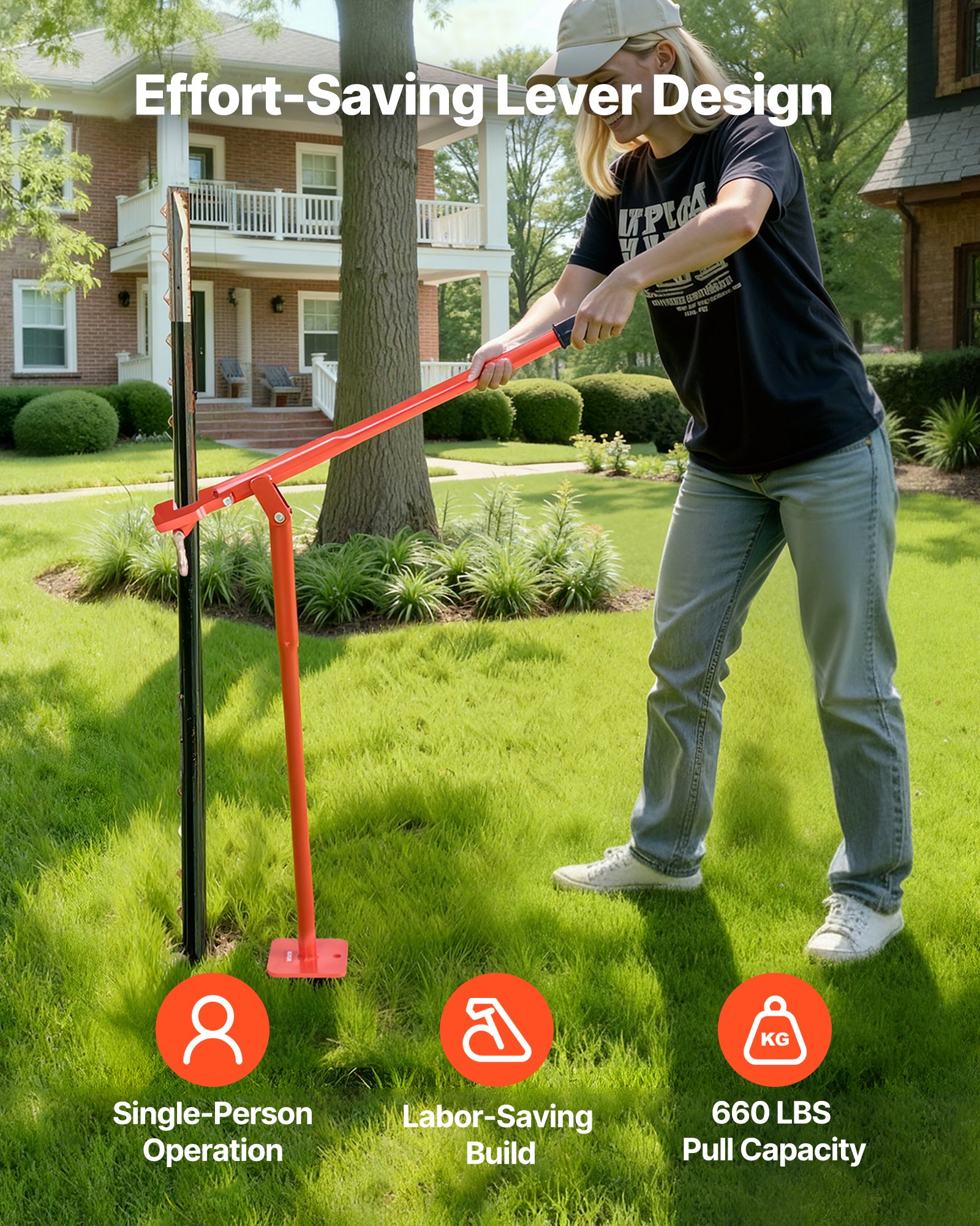 MIGZX8XOfencepostpullerf2 VEVORshoplv Labor Saving Design