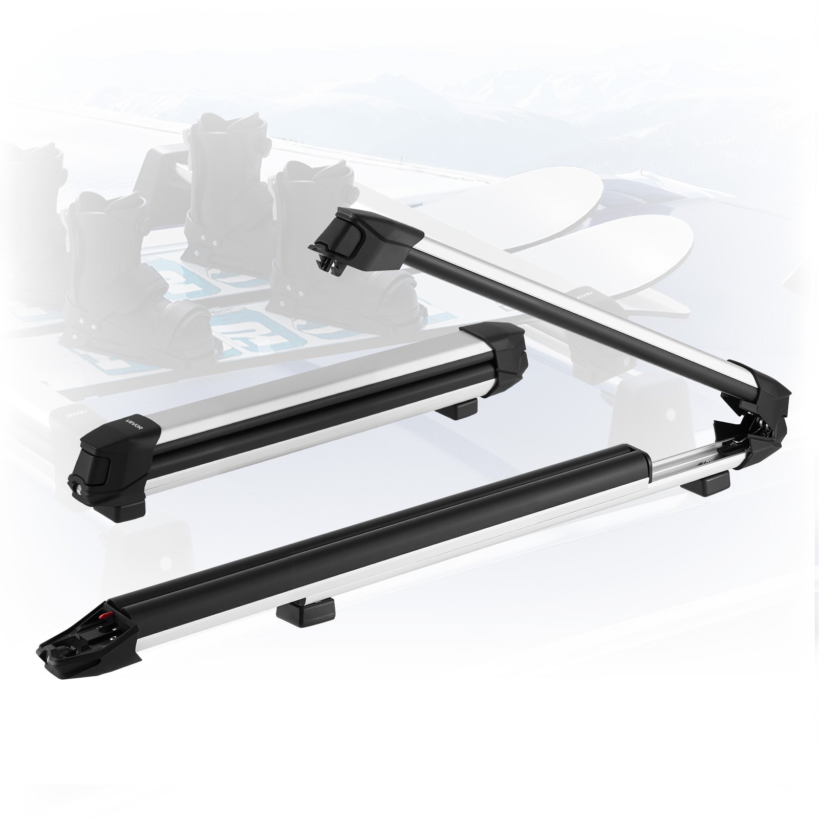 MIGZXIQTsnowboardroofrackm10012 VEVORshoplv VEVOR Universal Ski Snowboard Roof Rack